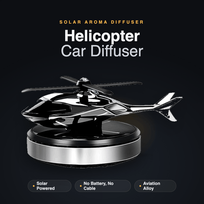 Solar Helicopter Air Freshener – Silent Spinning Aromatherapy