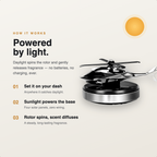 Solar Helicopter Air Freshener – Silent Spinning Aromatherapy