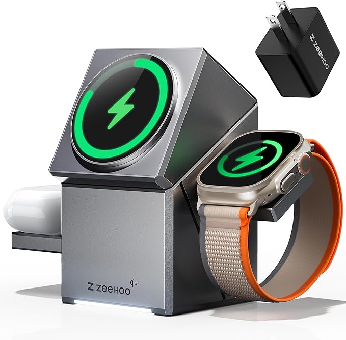 3-in-1 magnetic wireless charging station